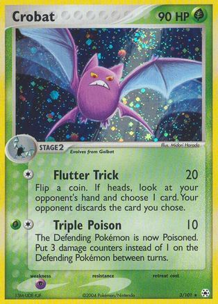 Crobat - 3/101 - Holo Rare - Reverse Holo