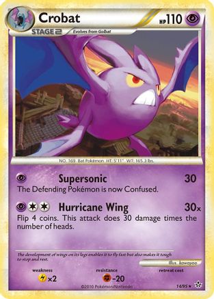 Crobat  - Reverse Holofoil Unleashed - Rare