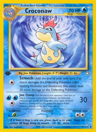 Croconaw (31) 031/111  - Unlimited Neo Genesis - Uncommon