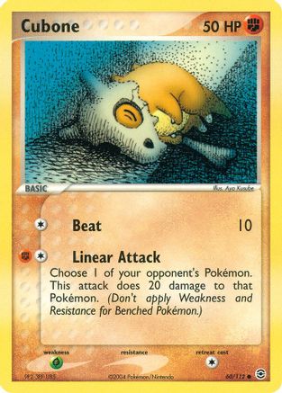 Cubone - 60/112 - Common - Reverse Holo