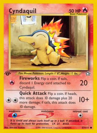 Cyndaquil (57) 057  - 1st Edition Neo Genesis - Common