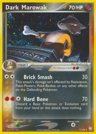 Dark Marowak - 7/109 - Holo Rare - Reverse Holo