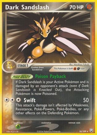 Dark Sandslash 018  - Reverse Holofoil Team Rocket Returns - Rare