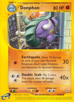Donphan - 7/147 - Rare - Reverse Holo