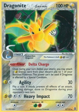 Dragonite (Delta Species) - 3/113 - Holo Rare