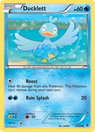Ducklett - 26/98 - Common - Reverse Holo