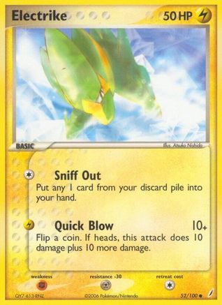 Electrike 052/100  - Reverse Holofoil Crystal Guardians - Common