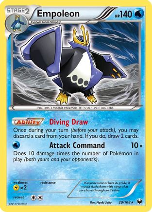 Empoleon - 29/108 - Holo Rare - Reverse Holo