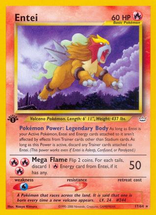 Entei (17) - 17/64 - Rare - Unlimited