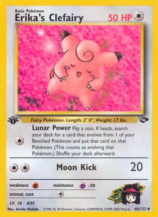 Erika's Clefairy 040/132  - Unlimited Gym Challenge - Uncommon
