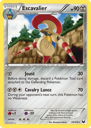 Escavalier - 74/108 - Rare - Reverse Holo