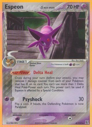 Espeon (Delta Species) - 4/113 - Holo Rare - Reverse Holo