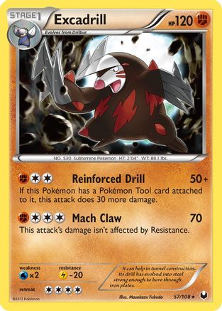 Excadrill (57) - 57/108 - Rare - Reverse Holo