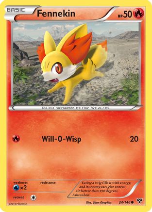 Fennekin - 24/146 - Common - Reverse Holo