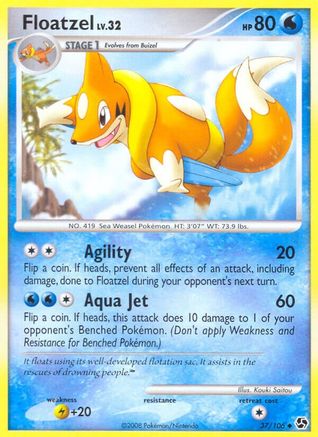 Floatzel - 37/106 - Uncommon - Reverse Holo