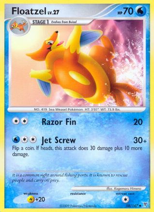 Floatzel - 58/147 - Uncommon - Reverse Holo