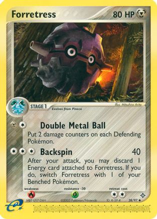 Forretress - 28/97 - Uncommon - Reverse Holo