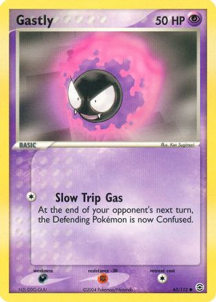 Gastly 063/112  - Reverse Holofoil FireRed & LeafGreen - Common