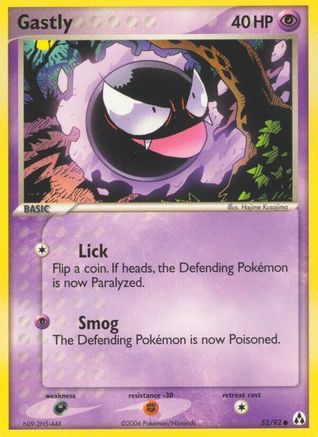 Gastly - 52/92 - Common - Reverse Holo