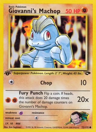 Giovanni's Machop 072  - Unlimited Gym Challenge - Common
