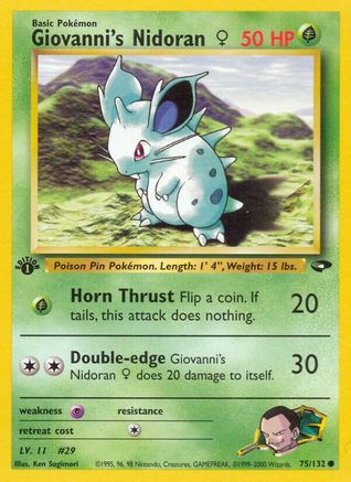 Giovanni's Nidoran F 075  - Unlimited Gym Challenge - Common