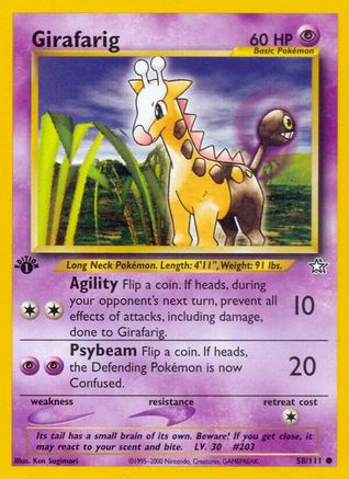 Girafarig 058  - Unlimited Neo Genesis - Common