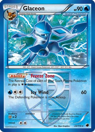 Glaceon (Team Plasma) 023/116  Plasma Freeze - Rare