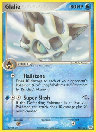 Glalie - 13/106 - Rare - Reverse Holo