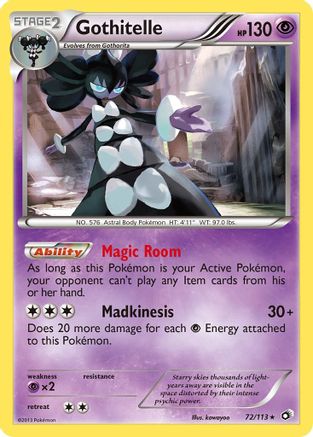 Gothitelle - 72/113 - Holo Rare - Reverse Holo