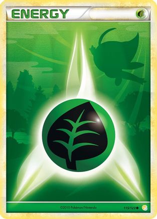 Grass Energy 115/123  - Reverse Holofoil HeartGold SoulSilver - Common