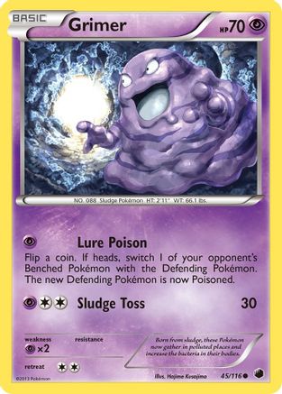 Grimer - 45/116 - Common - Reverse Holo