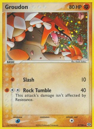 Groudon - 5/106 - Holo Rare - Reverse Holo