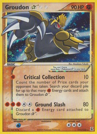 Groudon Star - 111/113 - Ultra Rare
