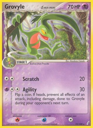 Grovyle (Delta Species) - 19/100 - Rare - Reverse Holo