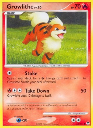 Growlithe - 63/111 - Common - Reverse Holo