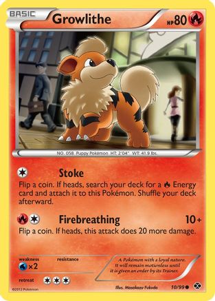 Growlithe (10) - 10/99 - Common - Reverse Holo