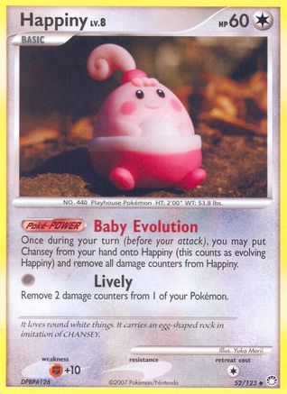 Happiny - 52/123 - Uncommon - Reverse Holo