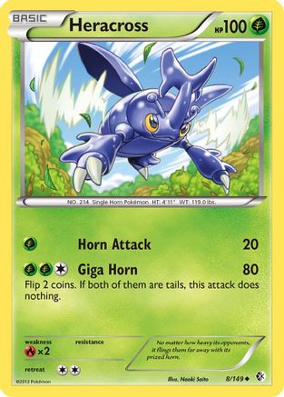 Heracross - 8/149 - Uncommon - Reverse Holo
