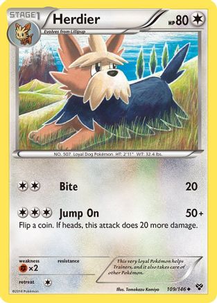Herdier - 109/146 - Uncommon - Reverse Holo