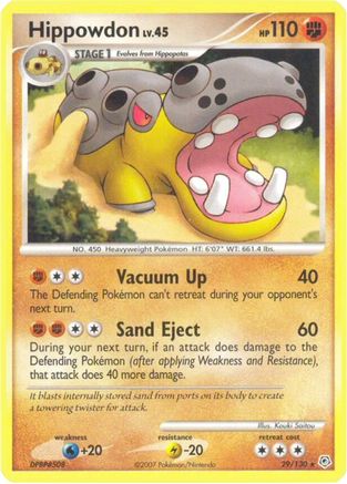 Hippowdon - 29/130 - Rare - Reverse Holo