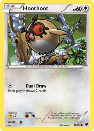 Hoothoot - 91/116 - Common - Reverse Holo