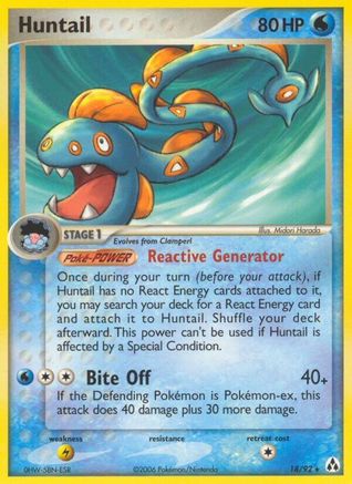 Huntail - 18/92 - Rare - Reverse Holo