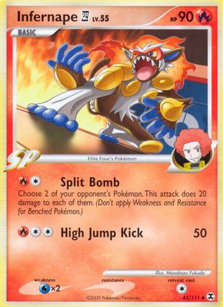 Infernape E4 - 43/111 - Uncommon - Reverse Holo