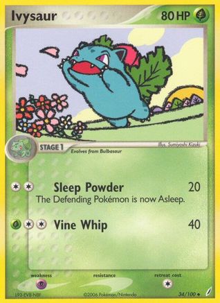 Ivysaur 034/100  Crystal Guardians - Uncommon