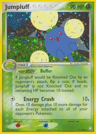 Jumpluff - 11/109 - Holo Rare - Reverse Holo