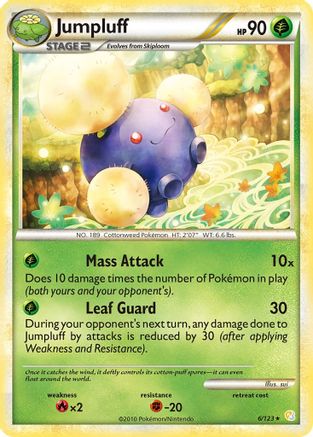 Jumpluff 006  - Reverse Holofoil HeartGold SoulSilver - Holo Rare