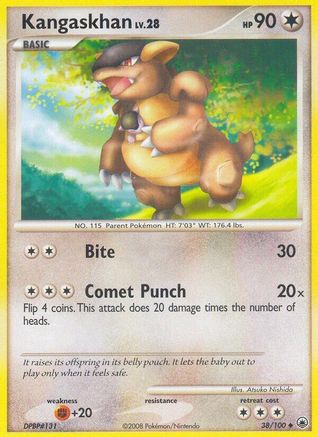 Kangaskhan - 38/100 - Uncommon - Reverse Holo