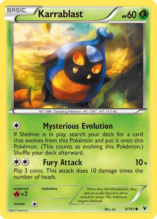 Karrablast - 8/101 - Common - Reverse Holo