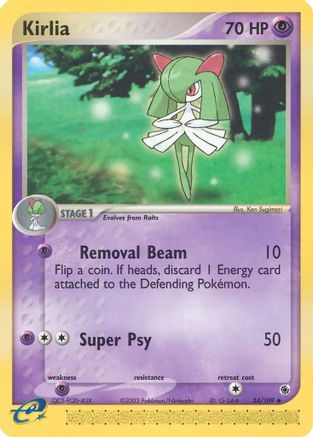 Kirlia - 34/109 - Uncommon - Reverse Holo