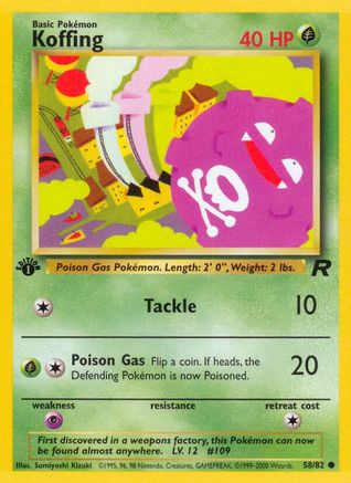 Koffing 058/82  - Unlimited Team Rocket - Common